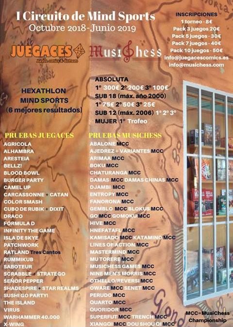 I Circuito de Mind Sports Juegaces-MusiChess 2018-19