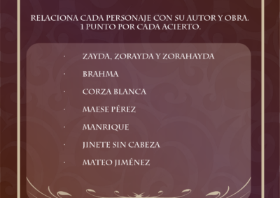 Bécquer vs. Irving Preguntas Personajes 1