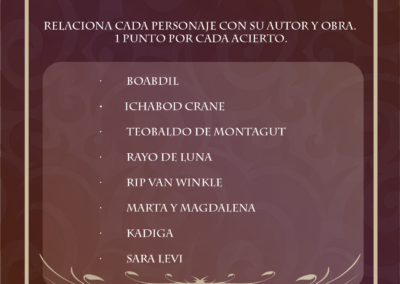 Bécquer vs. Irving Preguntas Personajes 2